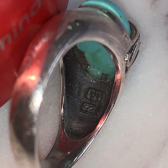 Sterling Silver Ring with Turquoise stone - size 6 - Picture 9 of 12